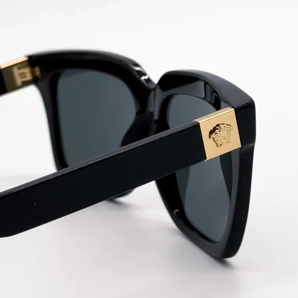 NEW VERSACE SUNGLASSES VE4498 GB1/87 BLACK/GRAY WOMEN EYEWEAR MOD 4498 GB1/87